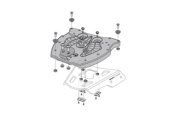 Adapter Plate Sw Motech Quicklock Fiber Reinforced Nylon Attach A Trax Topcase To Sw-Motech Alu Rack