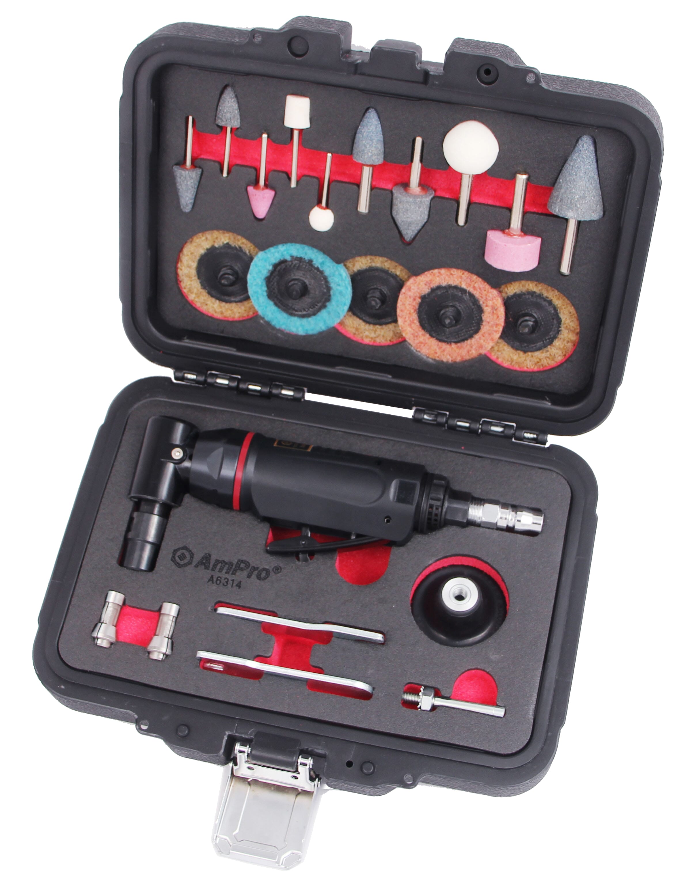 Ampro Mini Air Angle Die Grinder Kit
