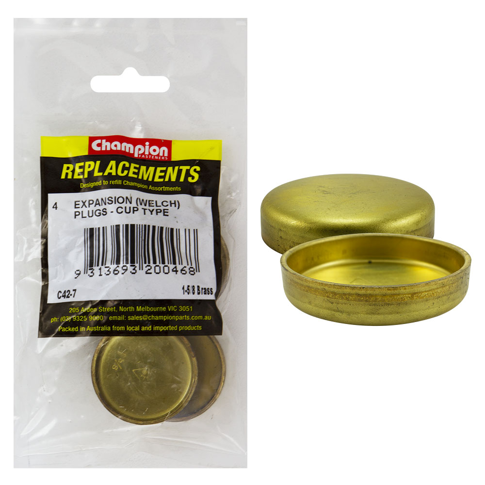 Champion 1-5/8In Brass Expansion (Frost) Plug -Cup Type -4Pk
