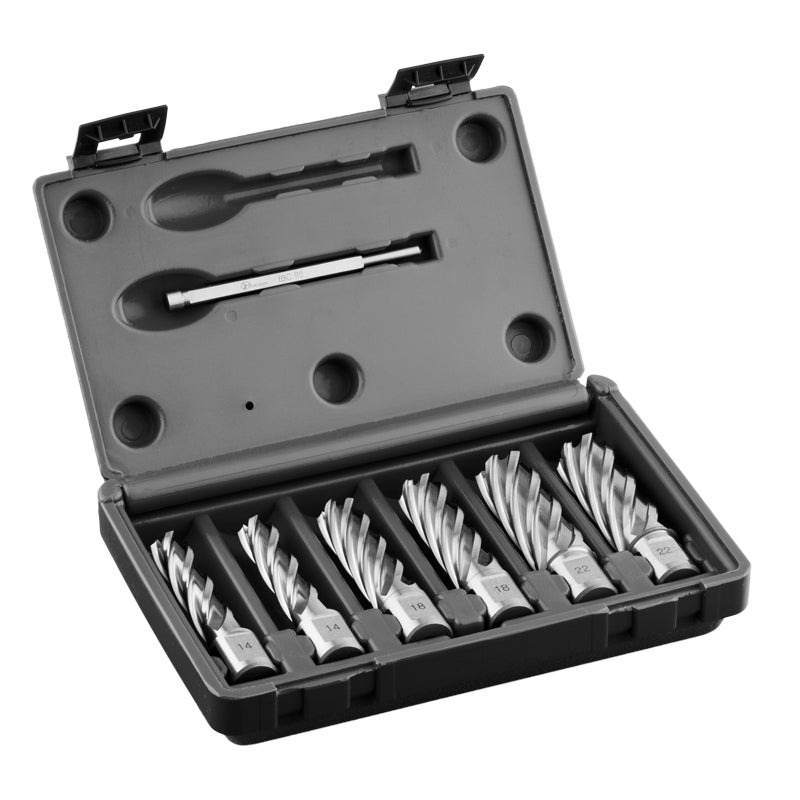 Euroboor Hss Annular 6 Piece Cutter Set - 55Mm Depth