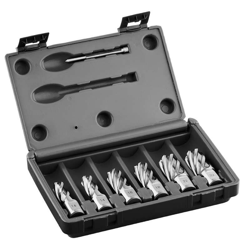 Euroboor Hss Annular 6 Piece Cutter Set - 30Mm Depth