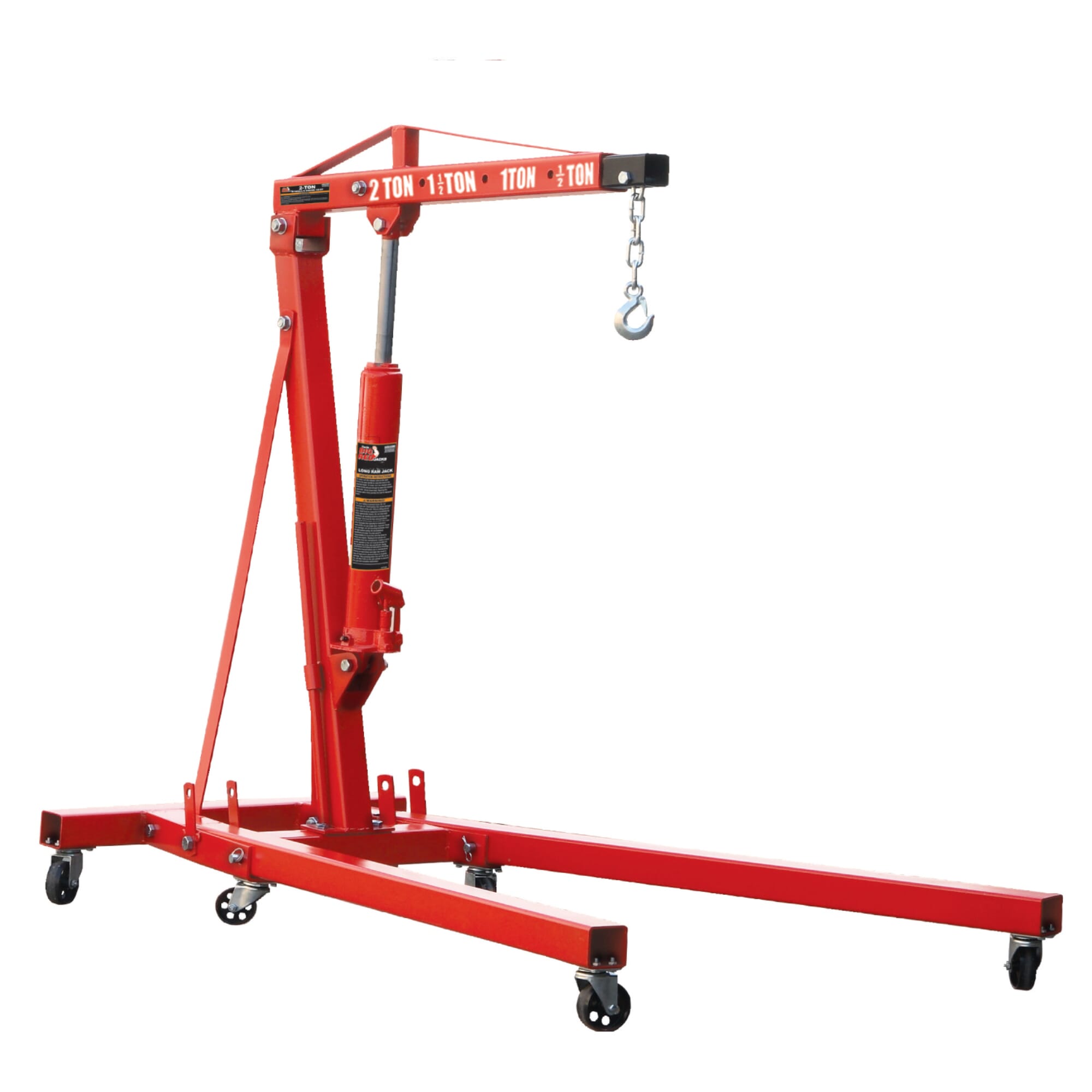 Torin - Big Red Foldable Engine Hoist 2 Ton With Engine Leveler