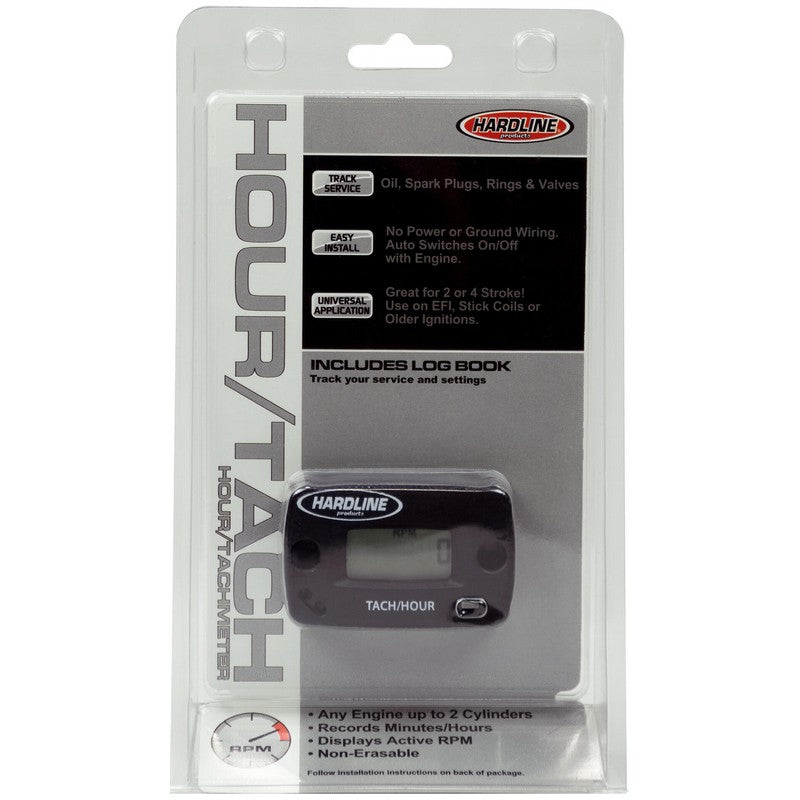 Hour Tacho Meter Genuine Hardline For Use On Any Petrol Engine 2 Or 4 Stroke Up To 2 Cylinders