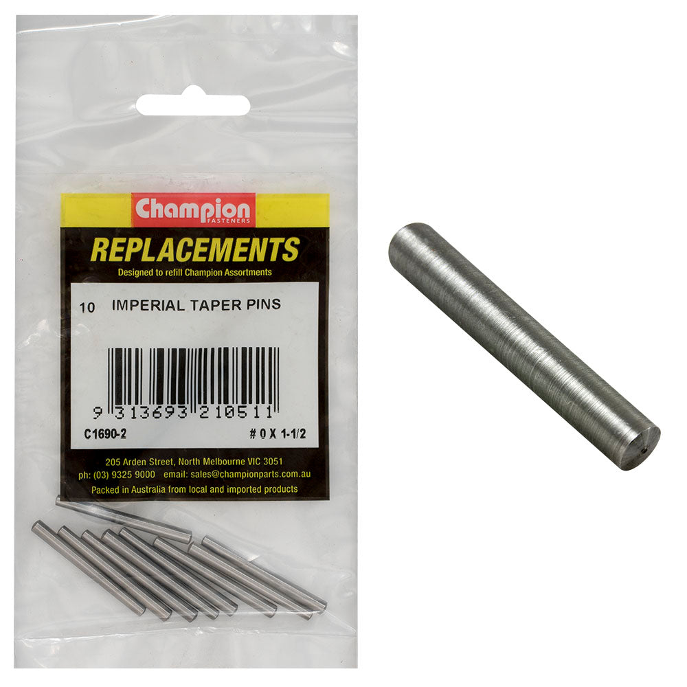 Champion #0 X 1-1/2In Taper Pin -10Pk