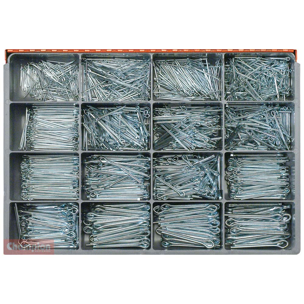 Champion Master Kit 1540Pc Zinc Plated Steel Split Pin Asst