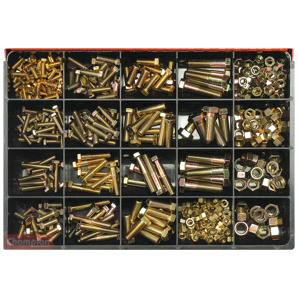 Champion Master Kit  365Pc Unf Bolt  Set Screw & Nut Asst