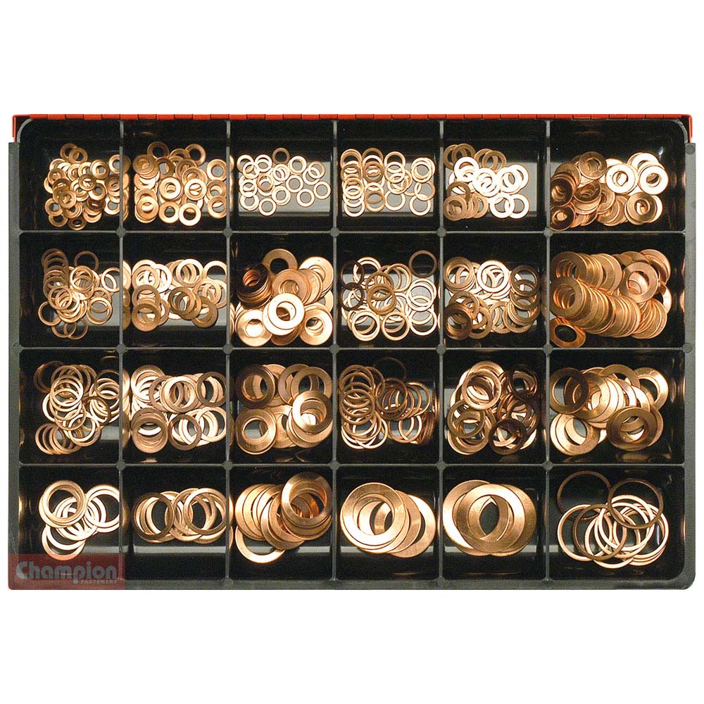 Champion Master Kit 565Pc Fuel Inject Copper Washer Asst