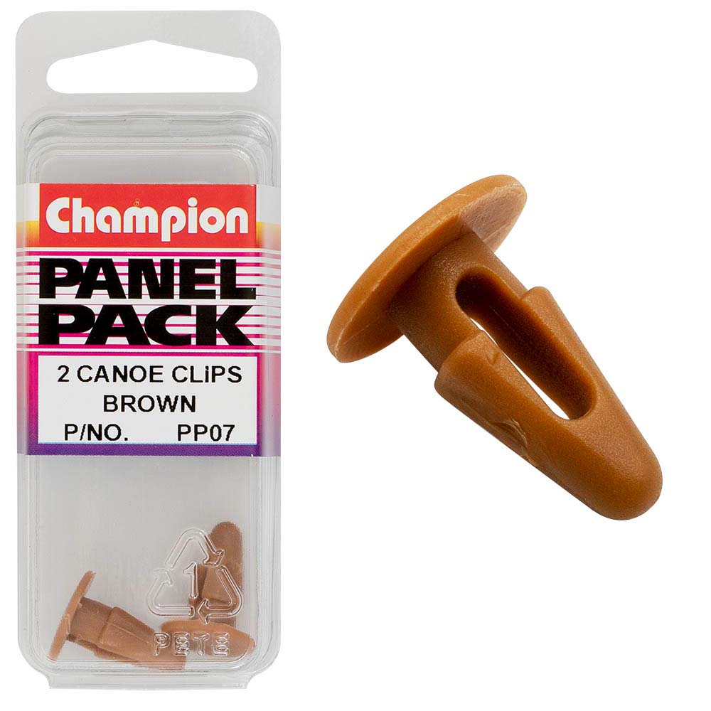 Champion Canoe Clip Brown 14Mm Hd X 16.8Mm -2Pk