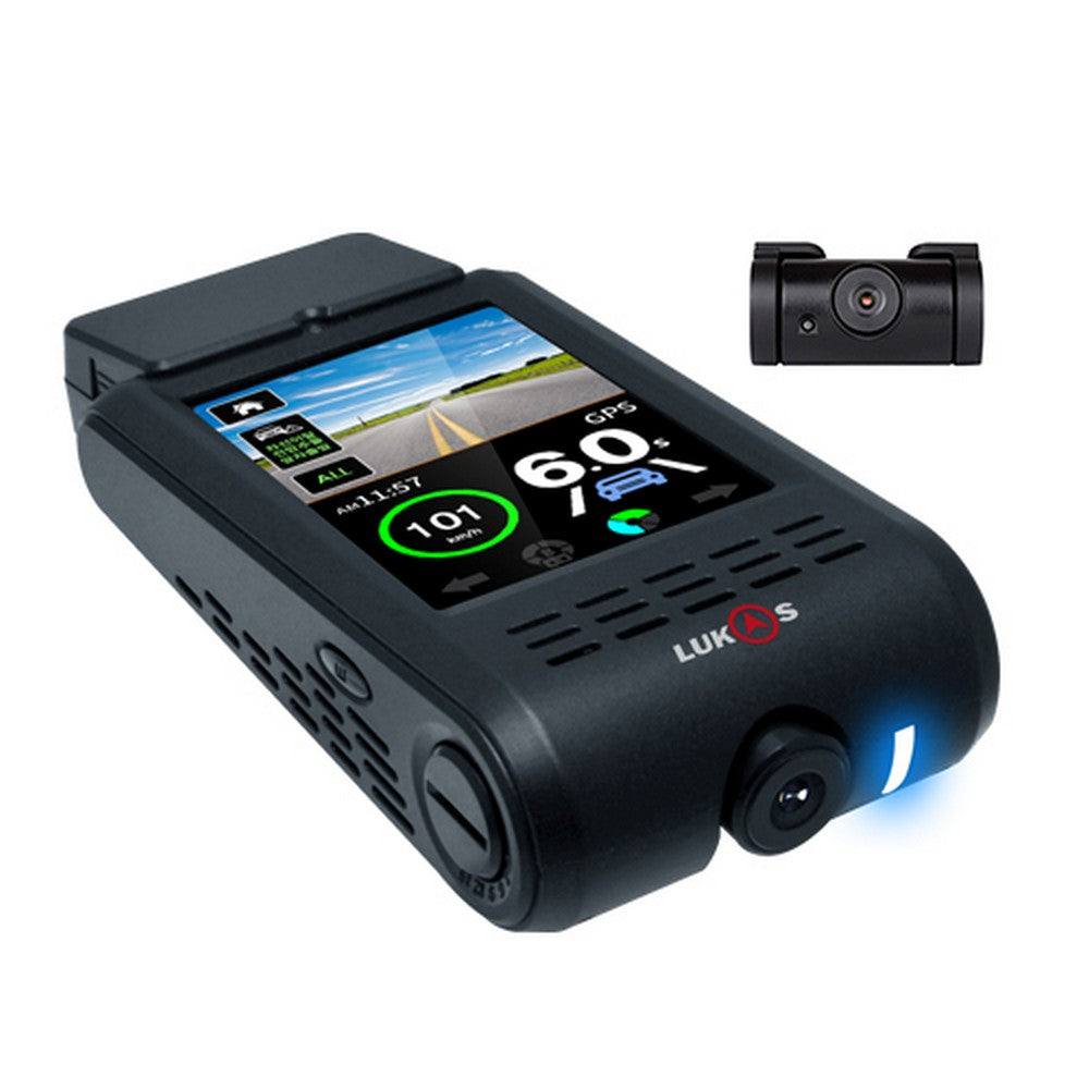 Lukas Dashcam 2Ch 1440+1080 Lcd+Wifi+Gps+Adas+32Gb
