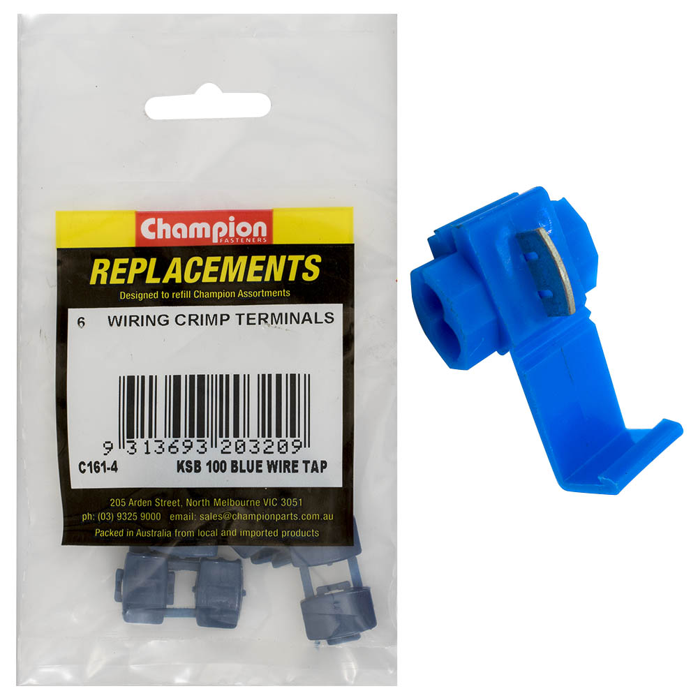 Champion Blue Wire Tap Connector -6Pk