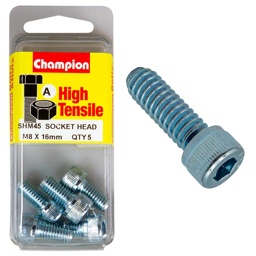 Champion Socket Hd Set Screw M8 X 16 (A) - Gr12.9