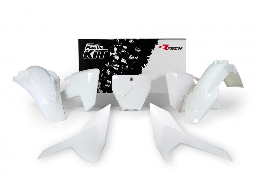 Plastic 5Pc Front/Rear Fenders Sidepanel &Radiator Shroud &Front Numberplate Husqvarna White