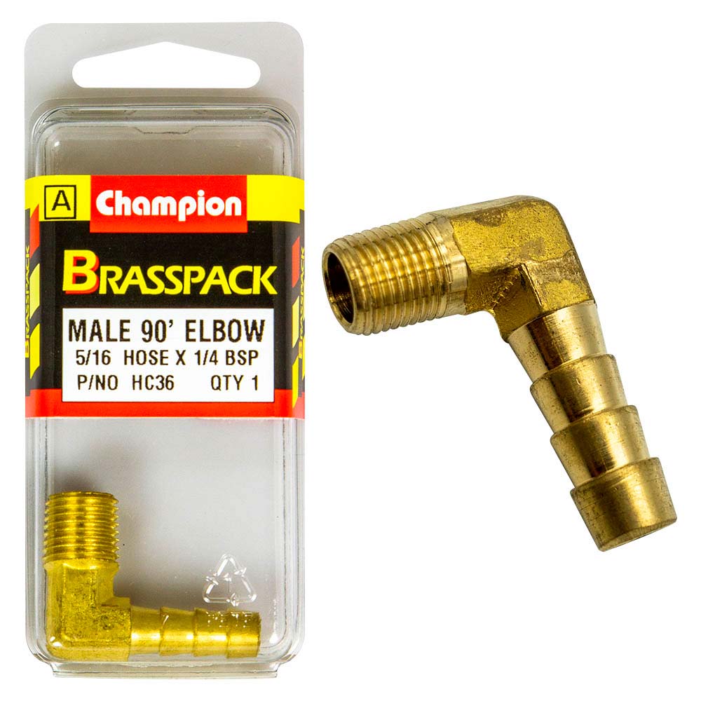 Champion Brass 5/16In X 1/4In 90Deg Male Elbow