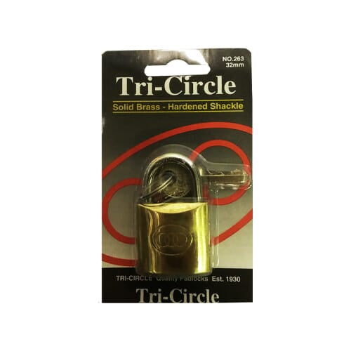 Tri-Circle 266 Brass Padlock 63Mm 1 Per Card