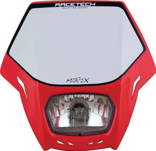 Headlight Rtech Matrix Crf Red E9 Certification For Street Use Includes Park Light & Halogen