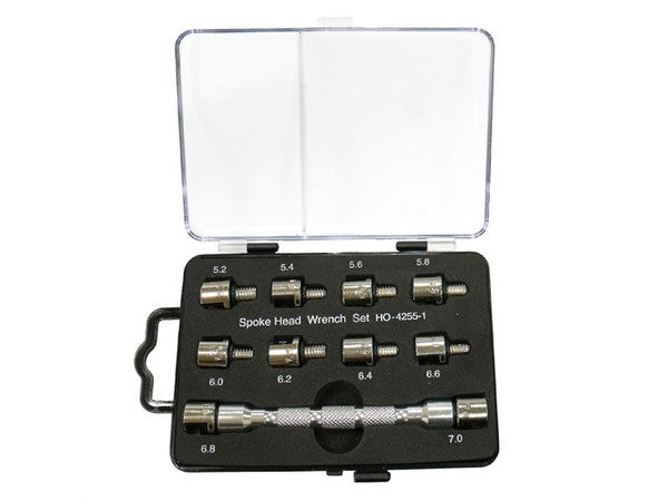 Spoke Wrench 10Pc Silver Spoke Including Include: 5.2/ 5.4/ 5.6/ 5.8/ 6.0/ 6.2/ 6.4/ 6.6/ 6.8/ 7.0Mm