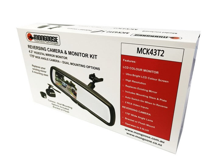 Mongoose 4.3" Pedestal Mirror + Camera