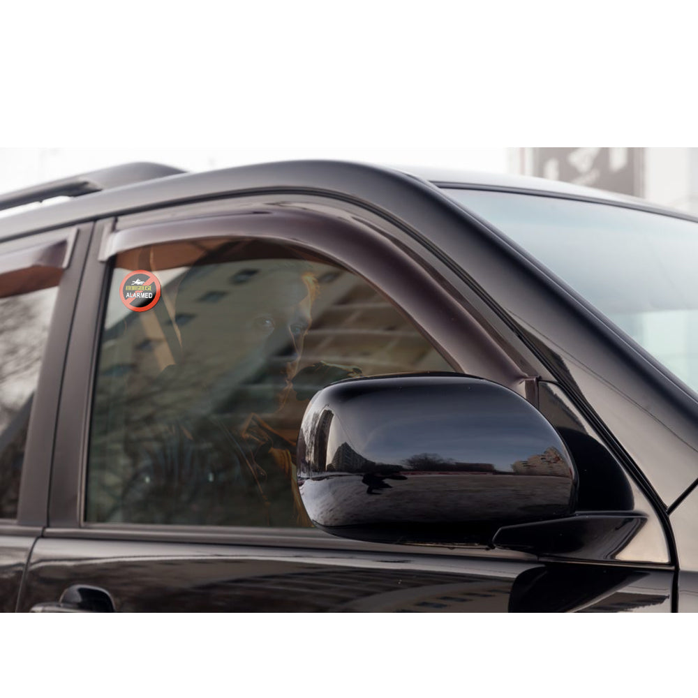 Set Of Two Mongoose External Window Stickers