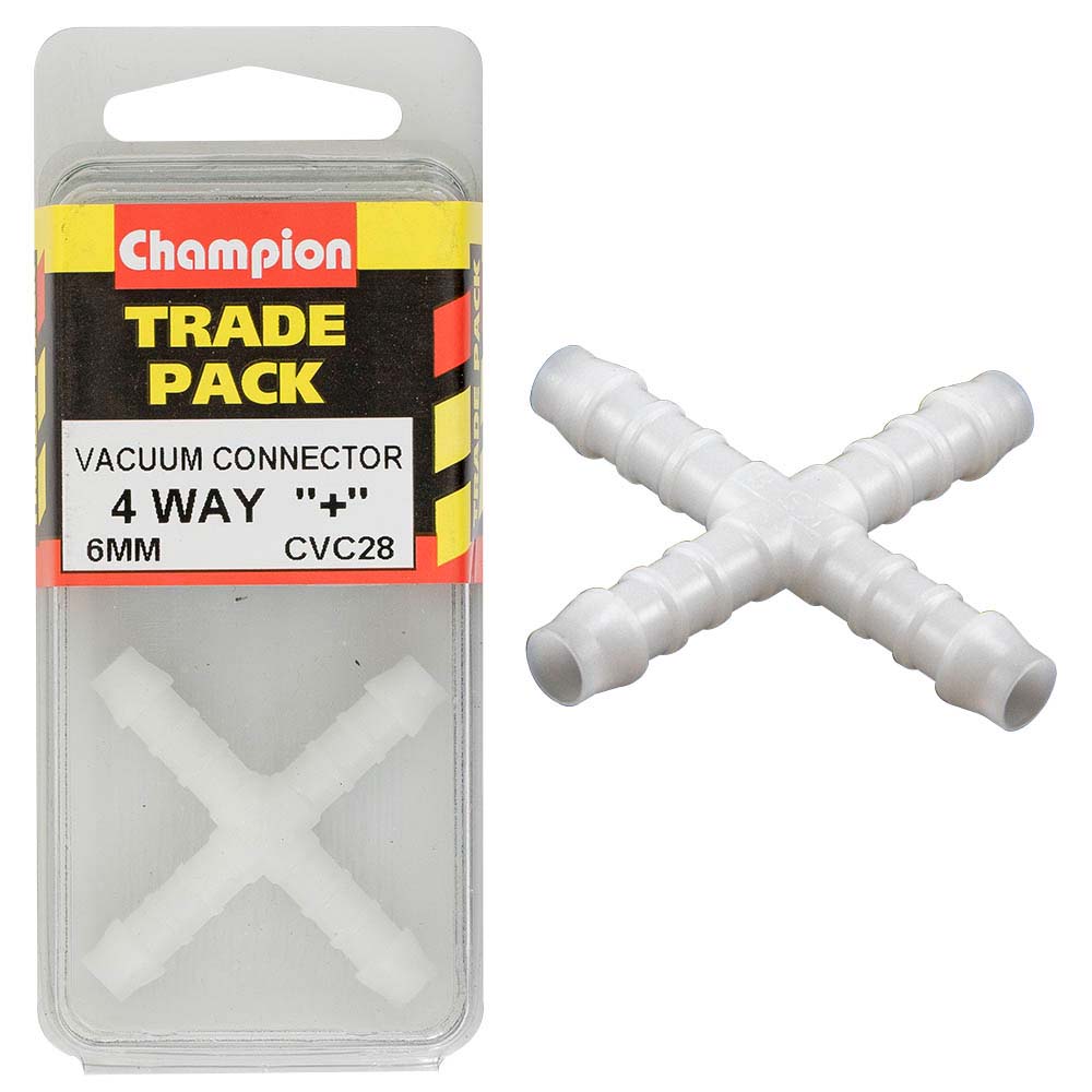 Champion Vacuum Hose - 4 Way X Piece 6Mm