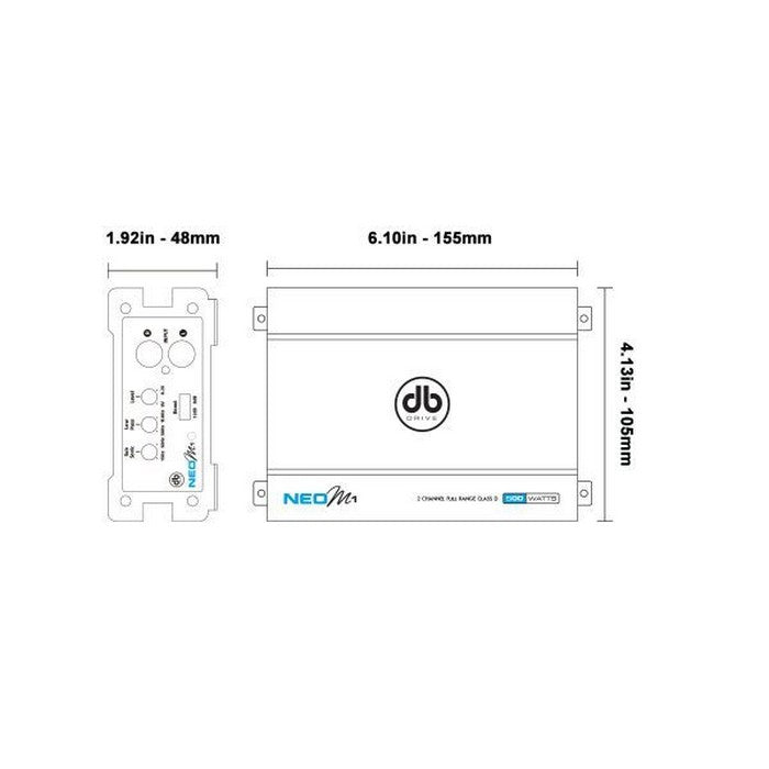 Db Drive Amplifier Neo Mini Mono - 250W Rms @ 4Ohm / 500W Rms @ 2Ohm