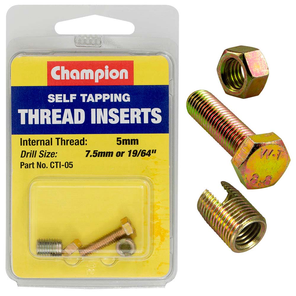 Champion S/Tapp. Thread Insert - M5 X 0.8Mm -2Pk