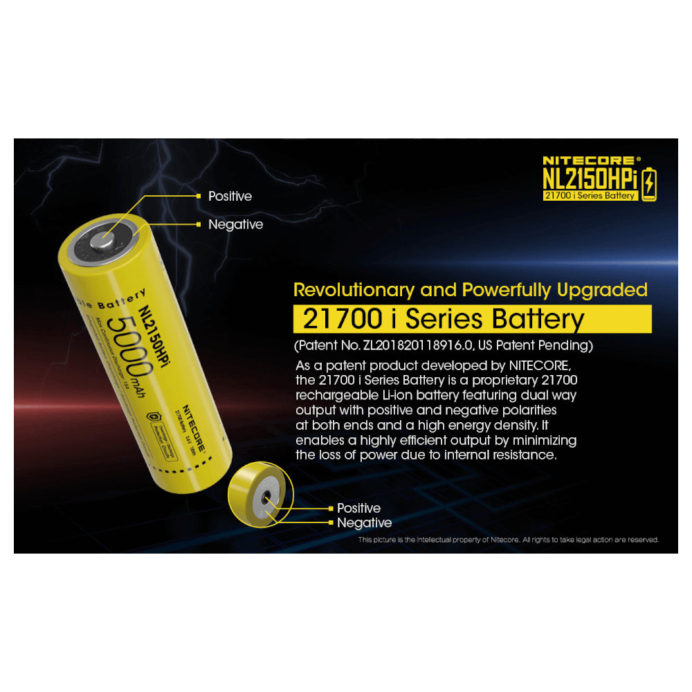 Nitecore 21700I Rechargeable Battery 3.6V 5000Mah