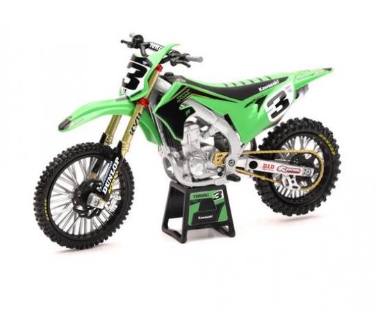 Model Dirt Bike Kawasaki Kx450F 1:12 Scale By New Ray  Eli Tomac