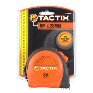 Tactix Tape Measure 8M X 25Mm - Basic