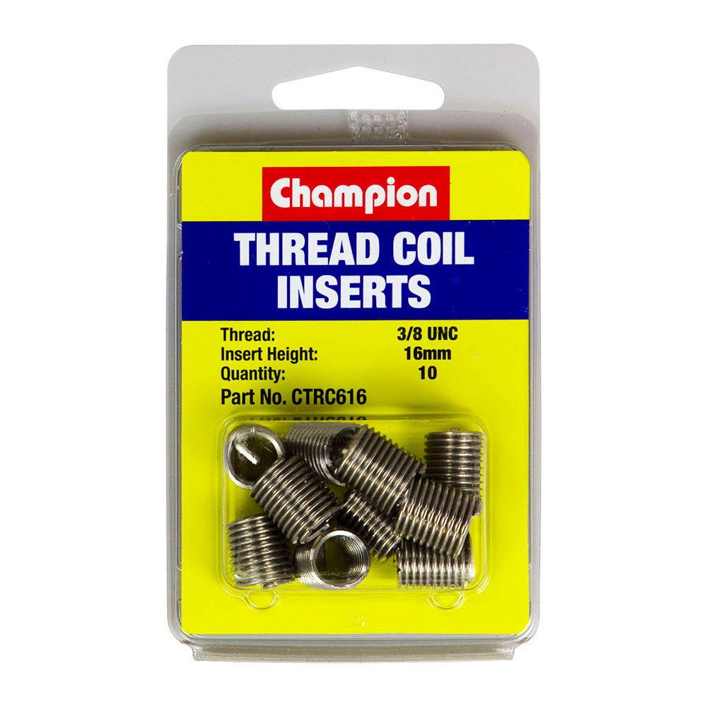 Champion 3/8In Unc X 16Mm Thread Insert Refills -10Pk