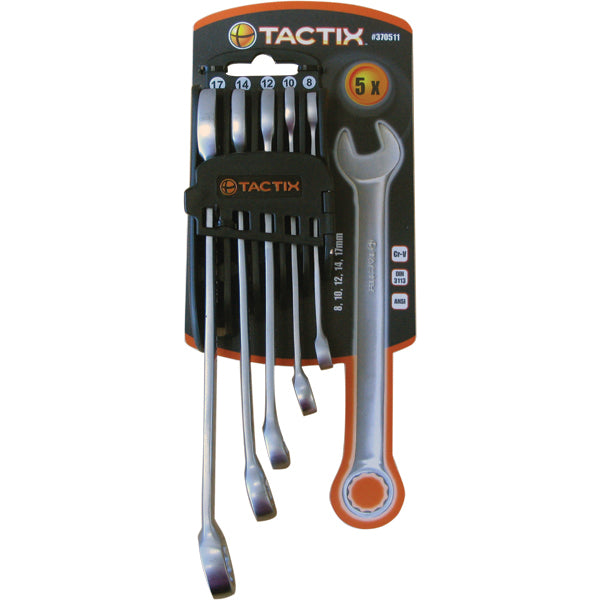 Tactix 5Pc Combination Spanner Set - Metric