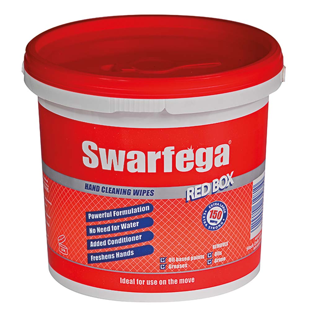 Swarfega Red Box Wipes 150 Per Bucket