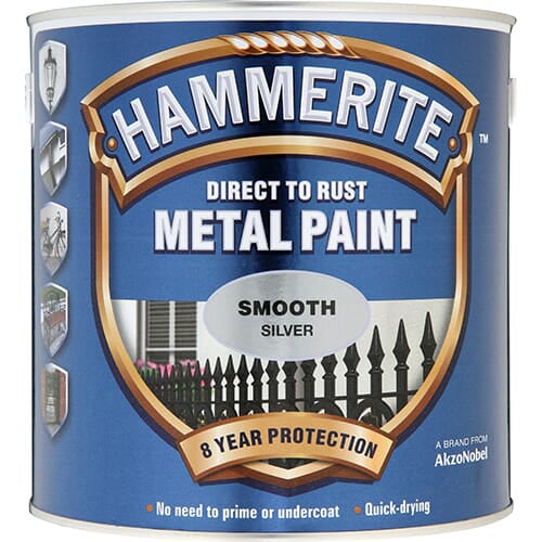 Hammerite Smooth 2.5Litre Silver