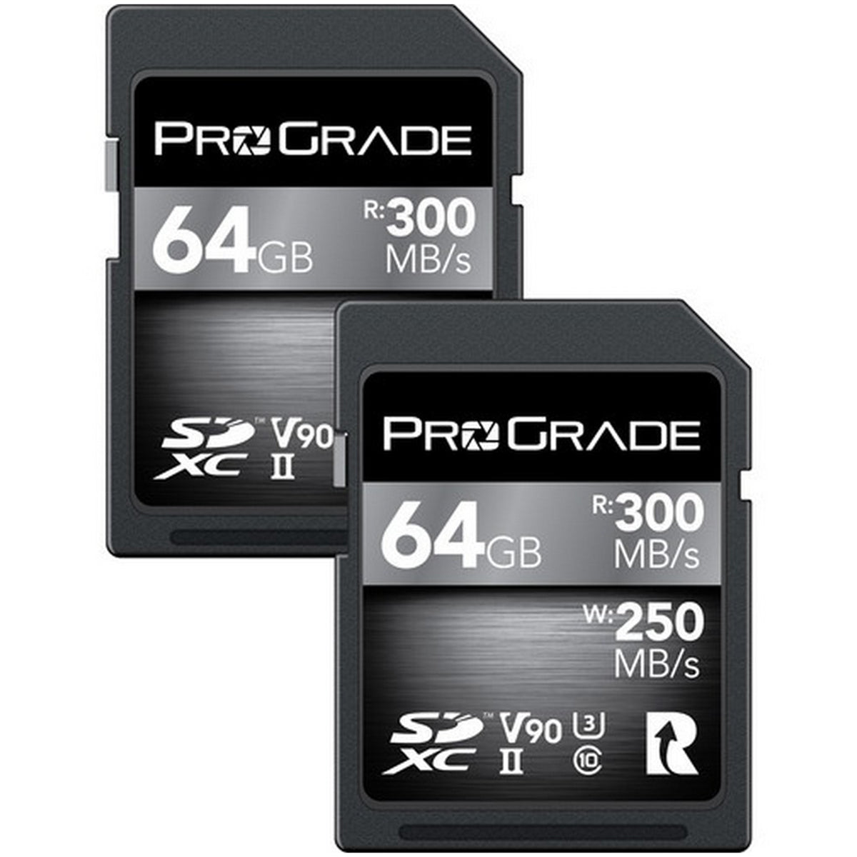 Prograde Digital Sdxc Cobalt Uhs-Ii 64Gb R300Mb/S W250Mb/S V90 2Pk