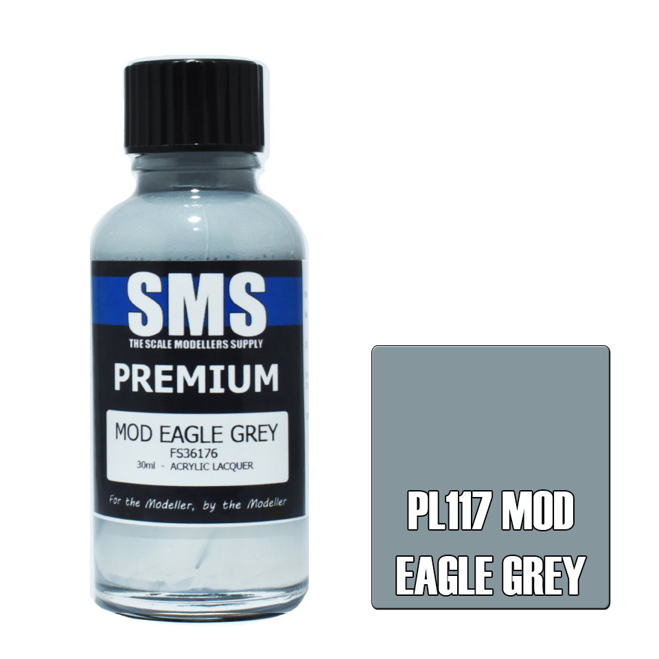 Air Brush Paint 30Ml Premium Mod Eagle Grey Acrylic Lacquer Scale Modellers Supply