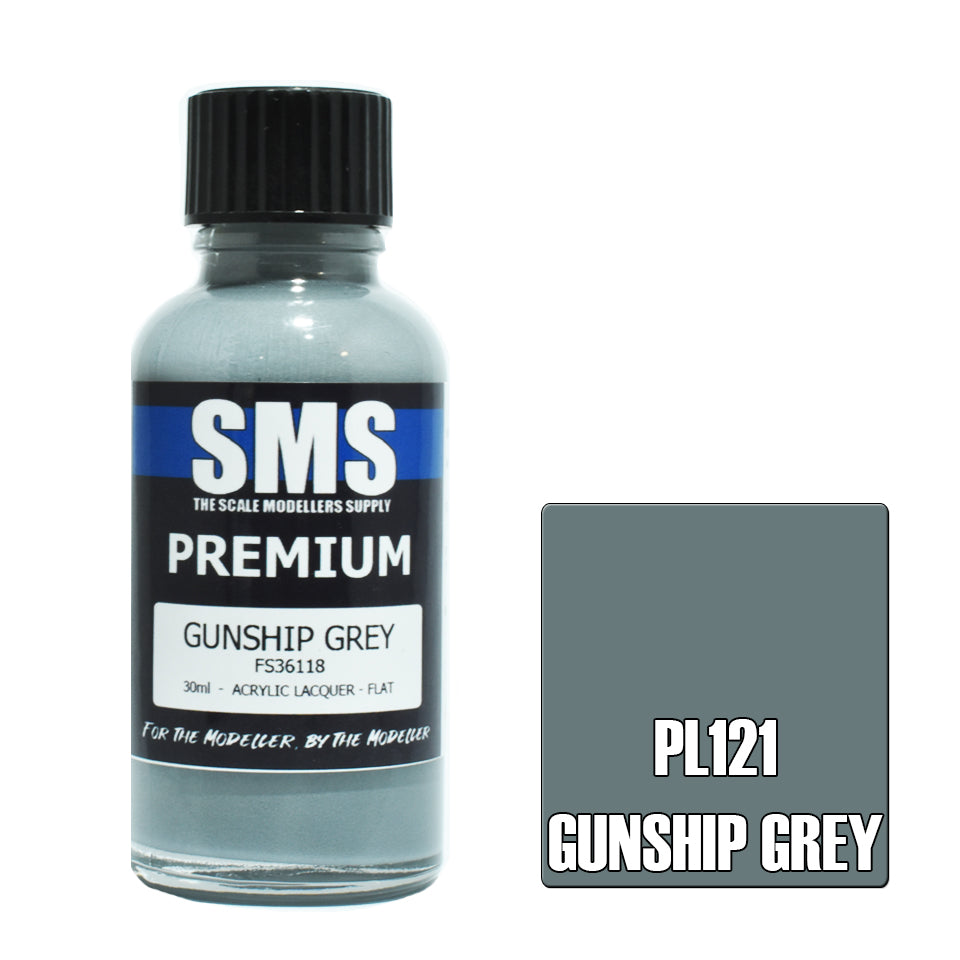 Air Brush Paint 30Ml Premium Gunship Grey Acrylic Lacquer Scale Modellers Supply