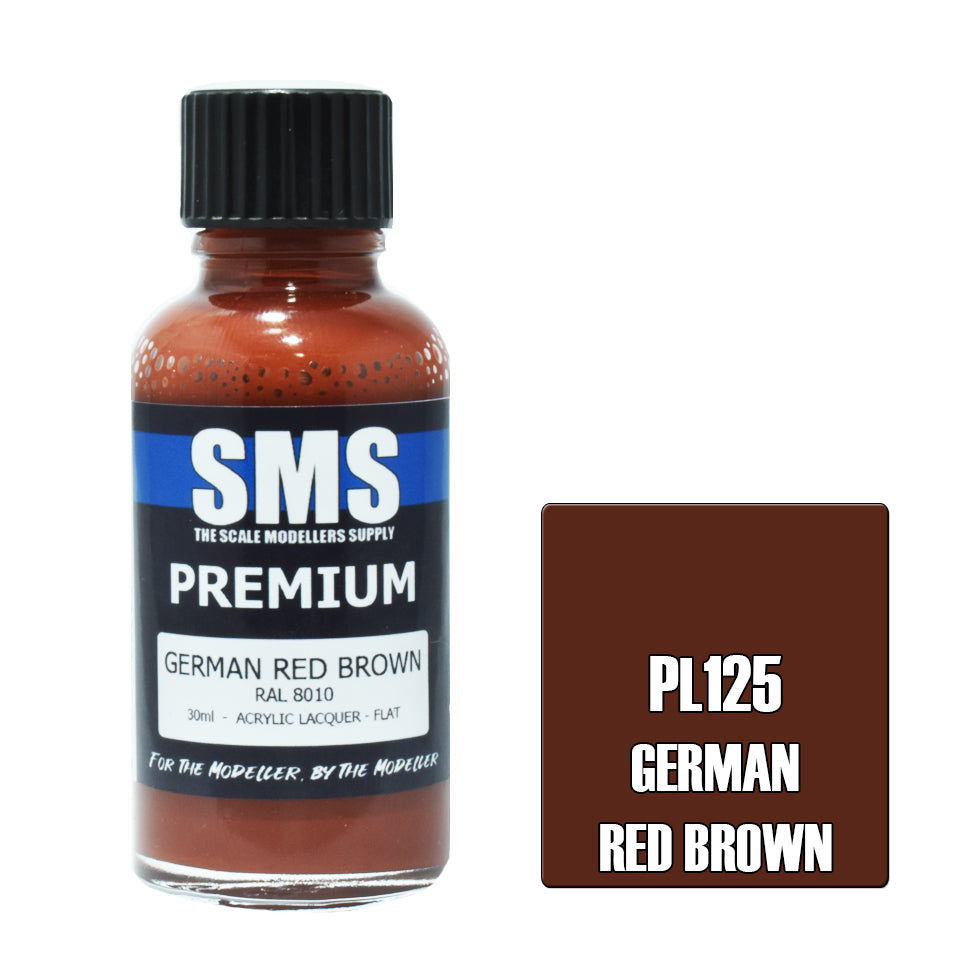Air Brush Paint 30Ml Premium German Red Brown Acrylic Lacquer Scale Modellers Supply