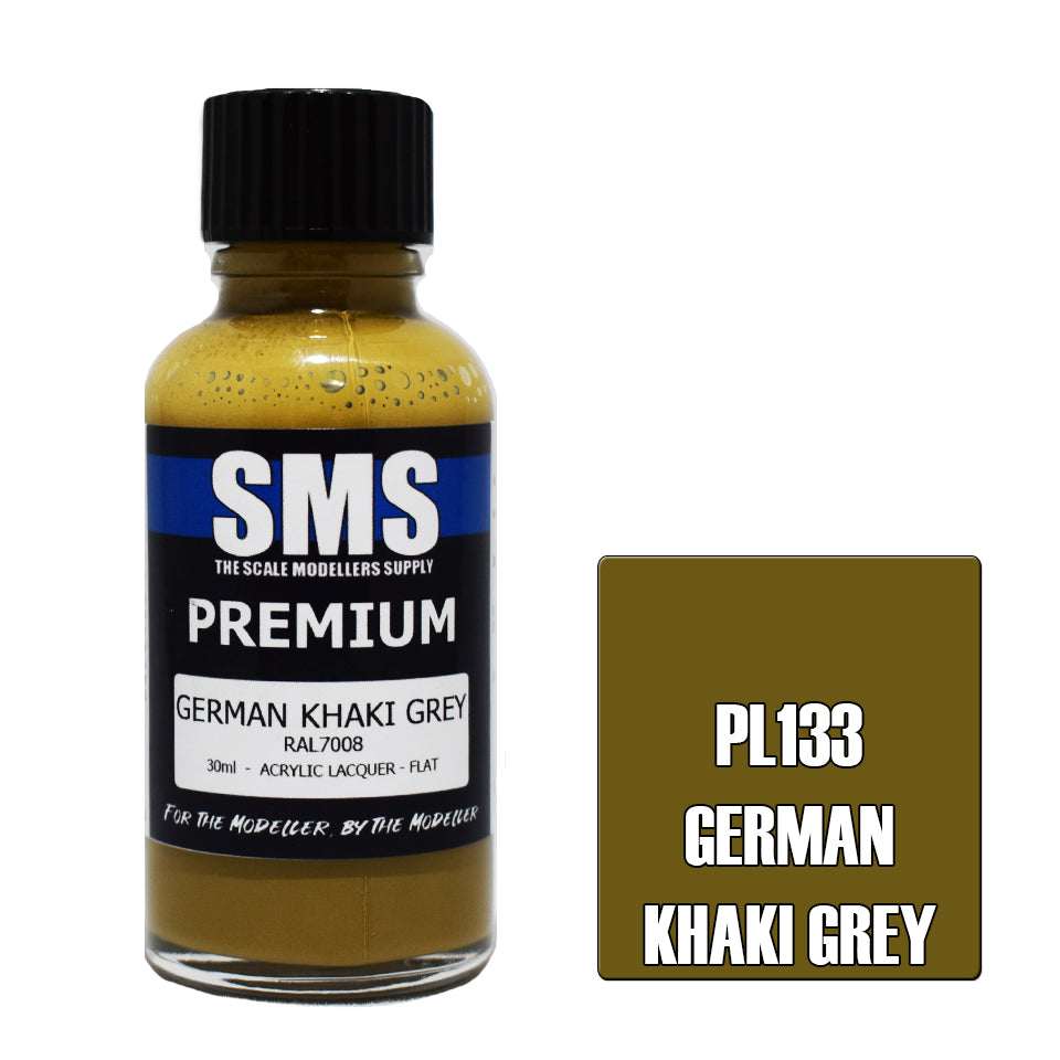 Air Brush Paint 30Ml Premium German Khaki Grey Acrylic Lacquer Scale Modellers Supply