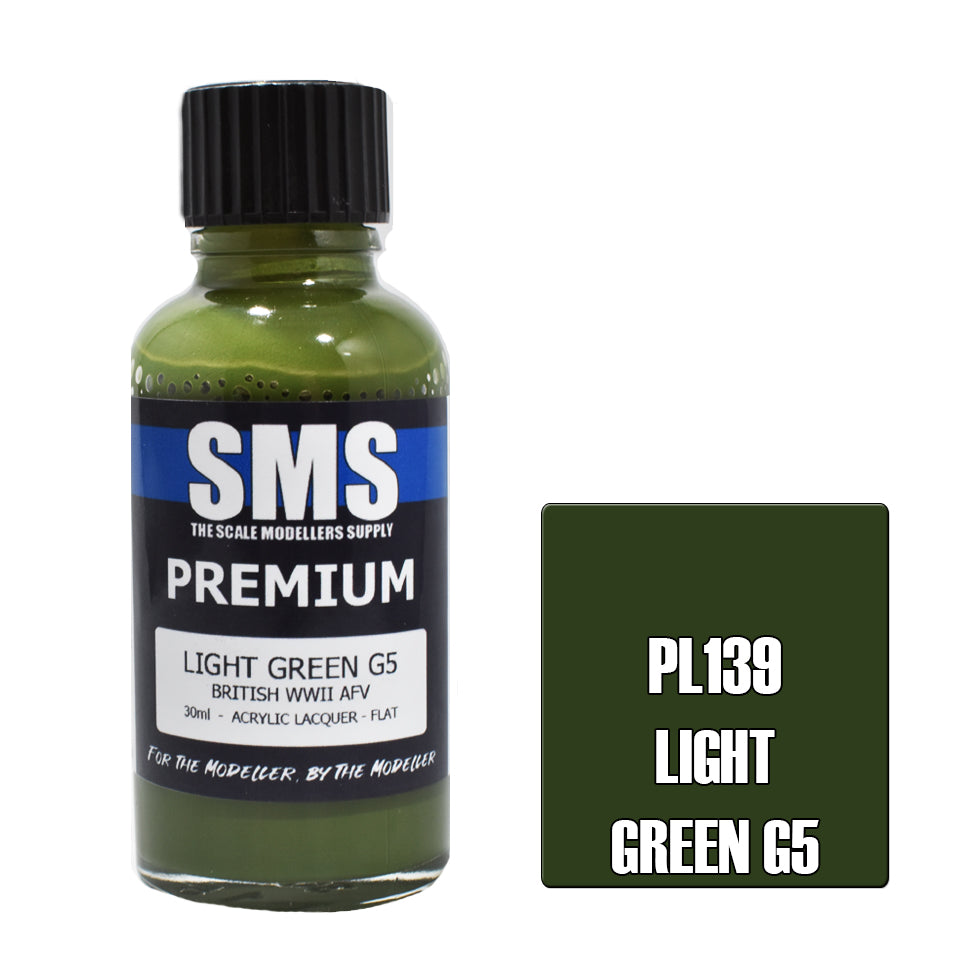 Air Brush Paint 30Ml Premium Light Green G5 Acrylic Lacquer Scale Modellers Supply