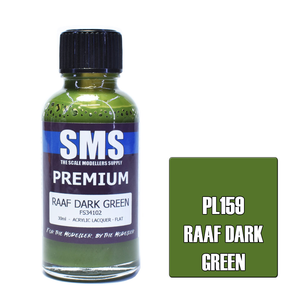 Air Brush Paint 30Ml Premium Raaf Dark Green Acrylic Lacquer Scale Modellers Supply