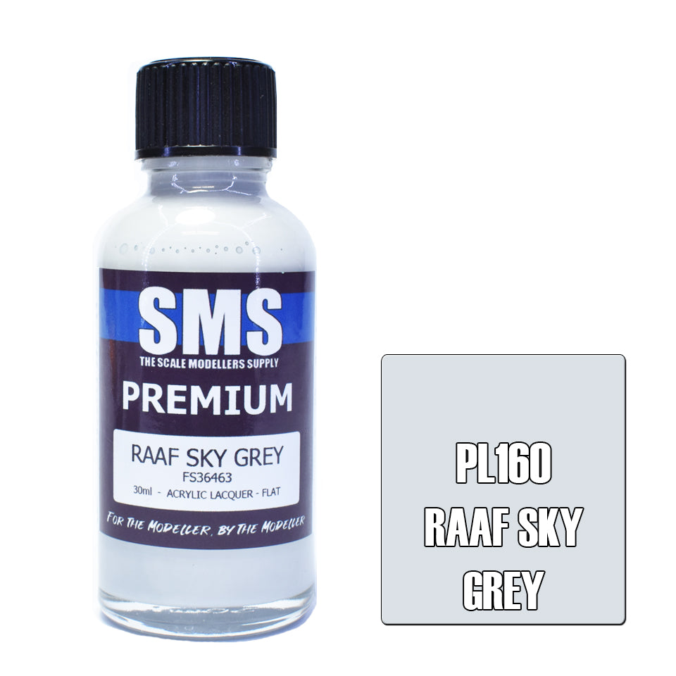 Air Brush Paint 30Ml Premium Raaf Sky Grey Acrylic Lacquer Scale Modellers Supply