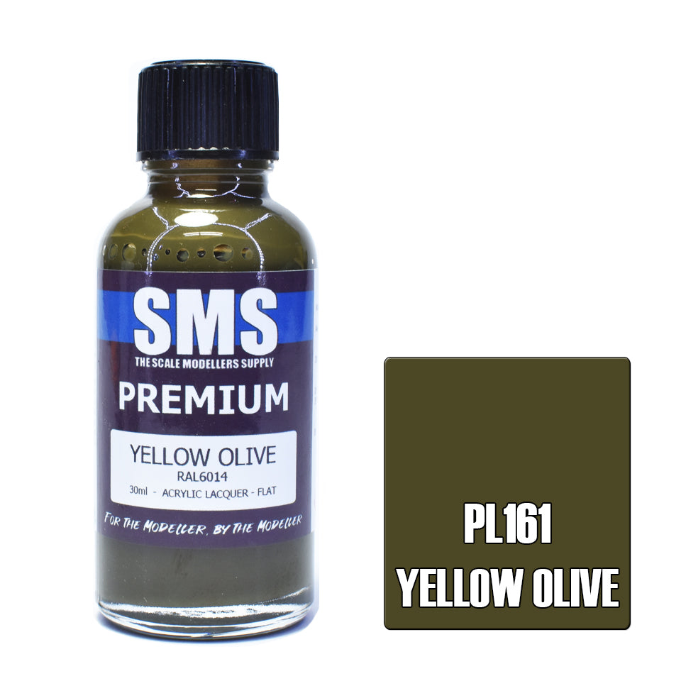 Air Brush Paint 30Ml Premium Yellow Olive Acrylic Lacquer Scale Modellers Supply