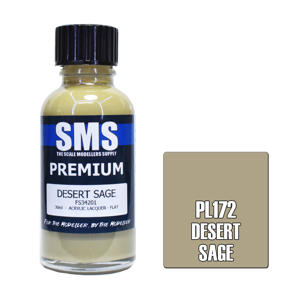 Air Brush Paint 30Ml Premium Desert Sage Acrylic Lacquer Scale Modellers Supply