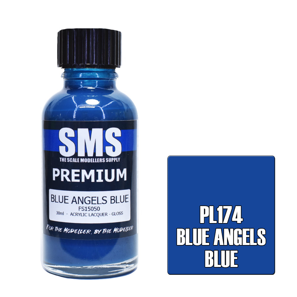Air Brush Paint 30Ml Premium Blue Angels Blue Acrylic Lacquer Scale Modellers Supply