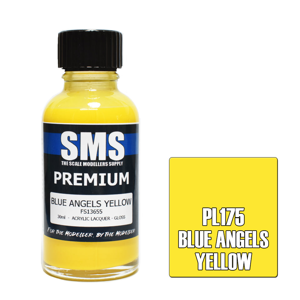 Air Brush Paint 30Ml Premium Blue Angels Yellow Acrylic Lacquer Scale Modellers Supply