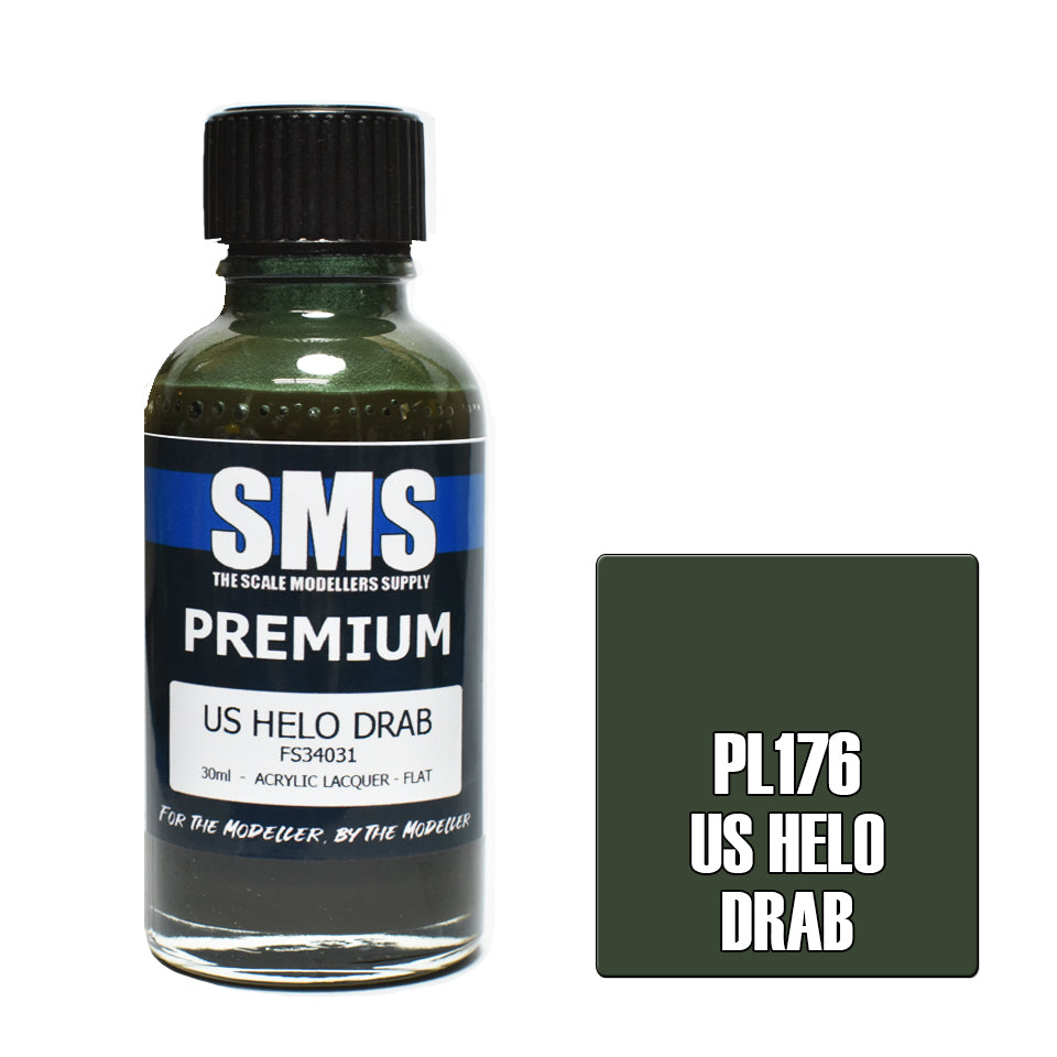 Air Brush Paint 30Ml Premium Us Helo Drab Acrylic Lacquer Scale Modellers Supply