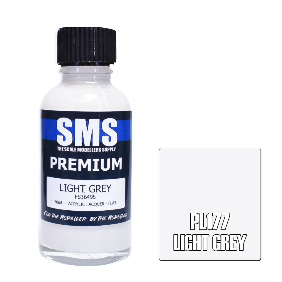 Air Brush Paint 30Ml Premium Light Grey Acrylic Lacquer Scale Modellers Supply