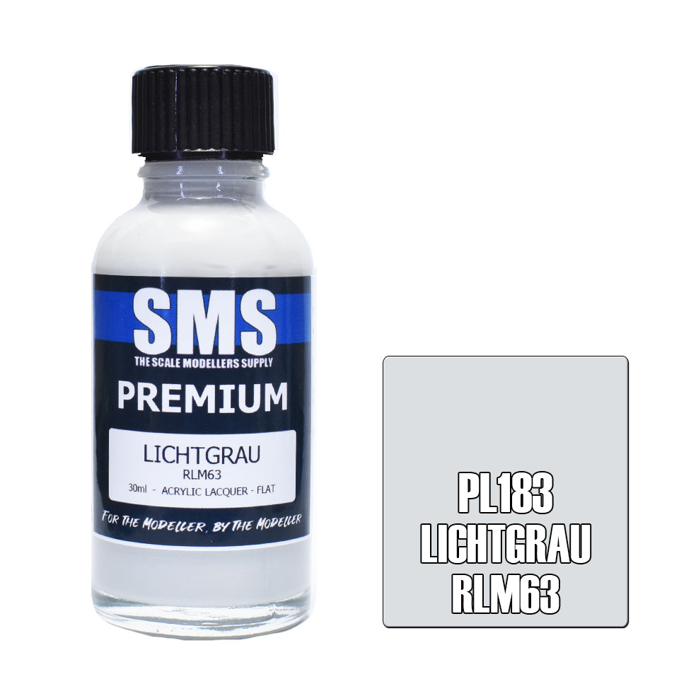 Air Brush Paint 30Ml Premium Lichtgrau Rlm63 Acrylic Lacquer Scale Modellers Supply