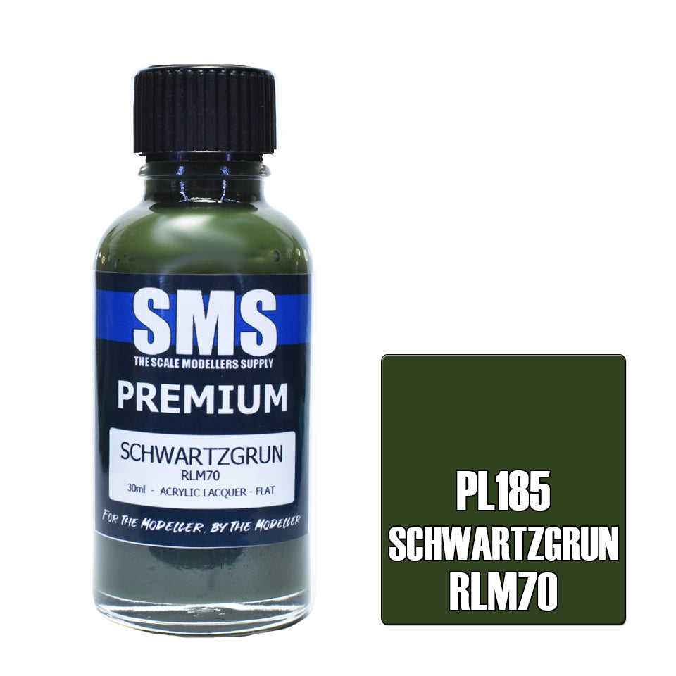 Air Brush Paint 30Ml Premium Schwartzgrun Rlm70 Acrylic Lacquer Scale Modellers Supply