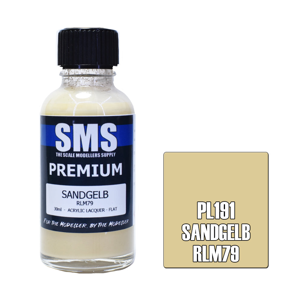 Air Brush Paint 30Ml Premium Sandgelb Rlm79 Acrylic Lacquer Scale Modellers Supply