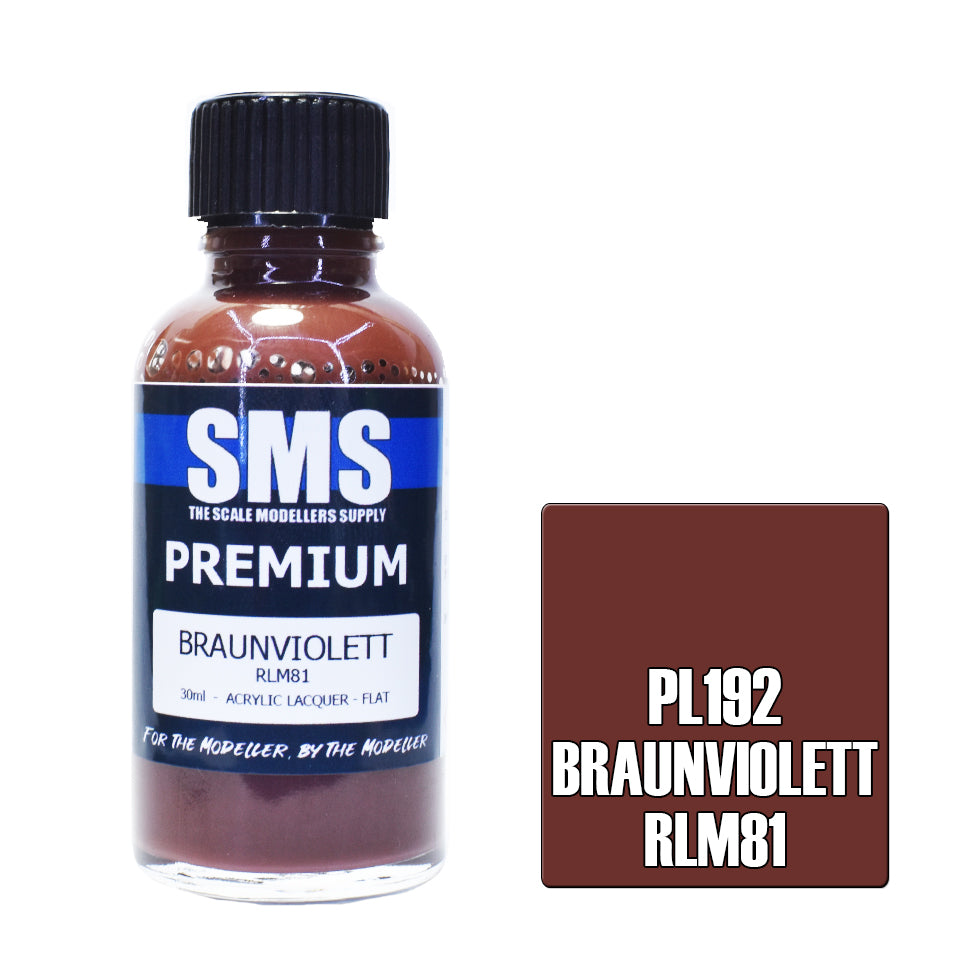 Air Brush Paint 30Ml Premium Braunviolett Rlm81 Acrylic Lacquer Scale Modellers Supply